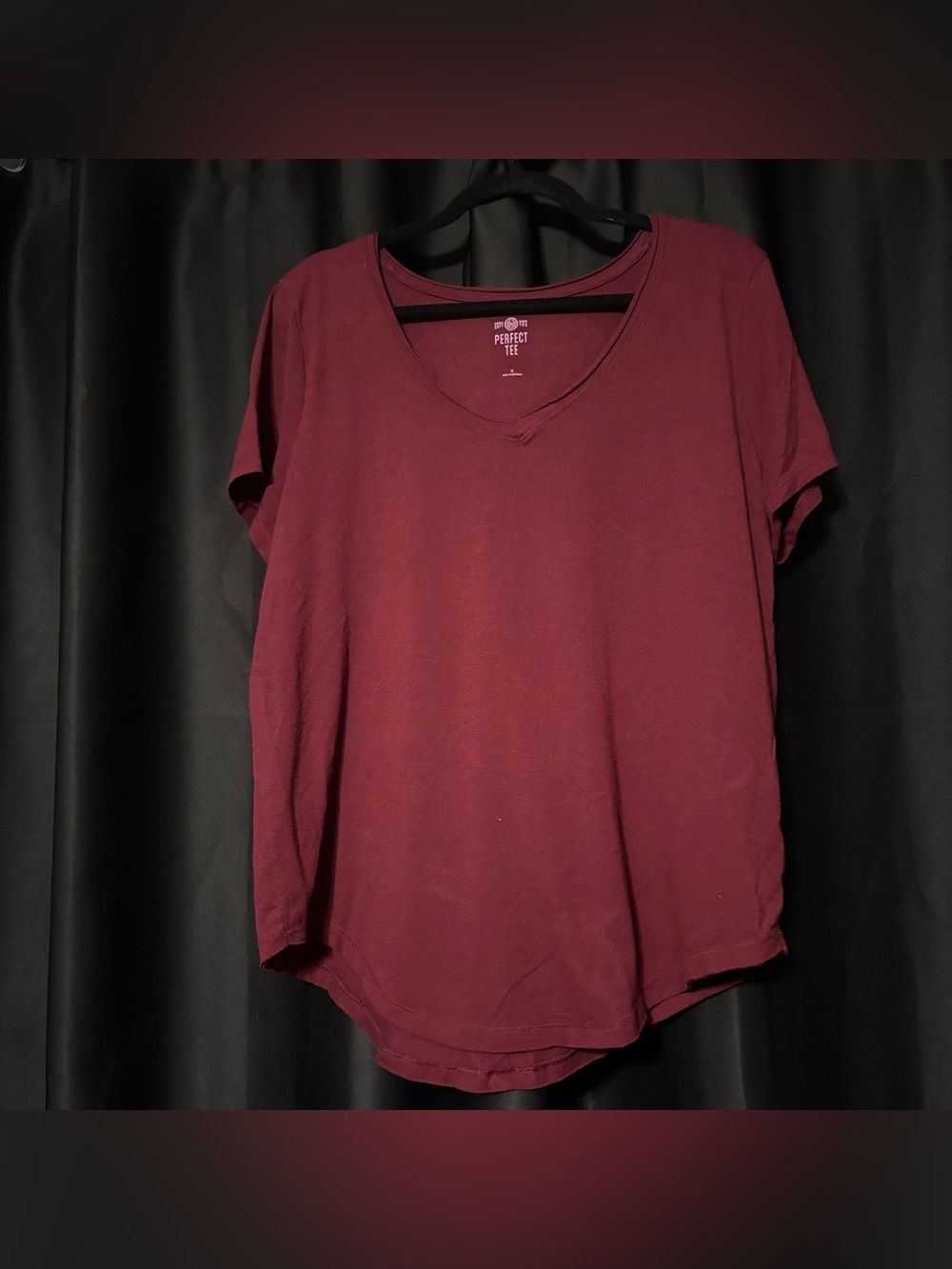🎃5 for $25🎃 SO Burgundy V-Neck Short Sleeve T-Shirt Perfect Tee